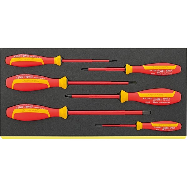 Stahlwille Tools DRALL+ set of screwdrivers i.TCS inlay No.TCS 4660/4665 VDE 1/3-tray6-pcs. 96838766